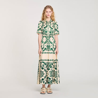 Sandro Floral print maxi dress
