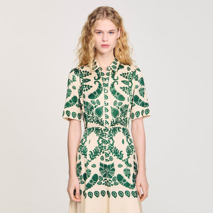 Sandro Floral print maxi dress