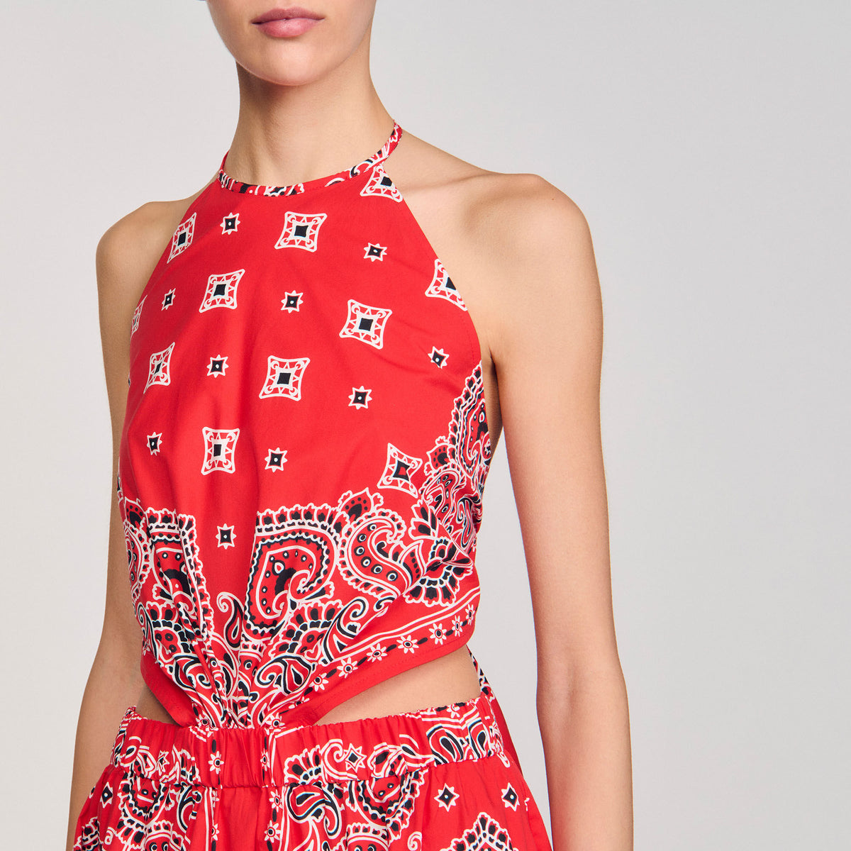 Sandro Bandana-print maxi dress