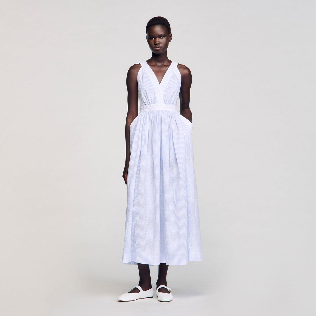 Sandro Maxi striped dress