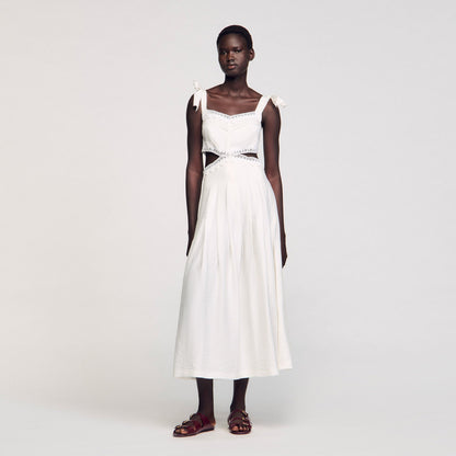 Sandro Lace trim maxi dress