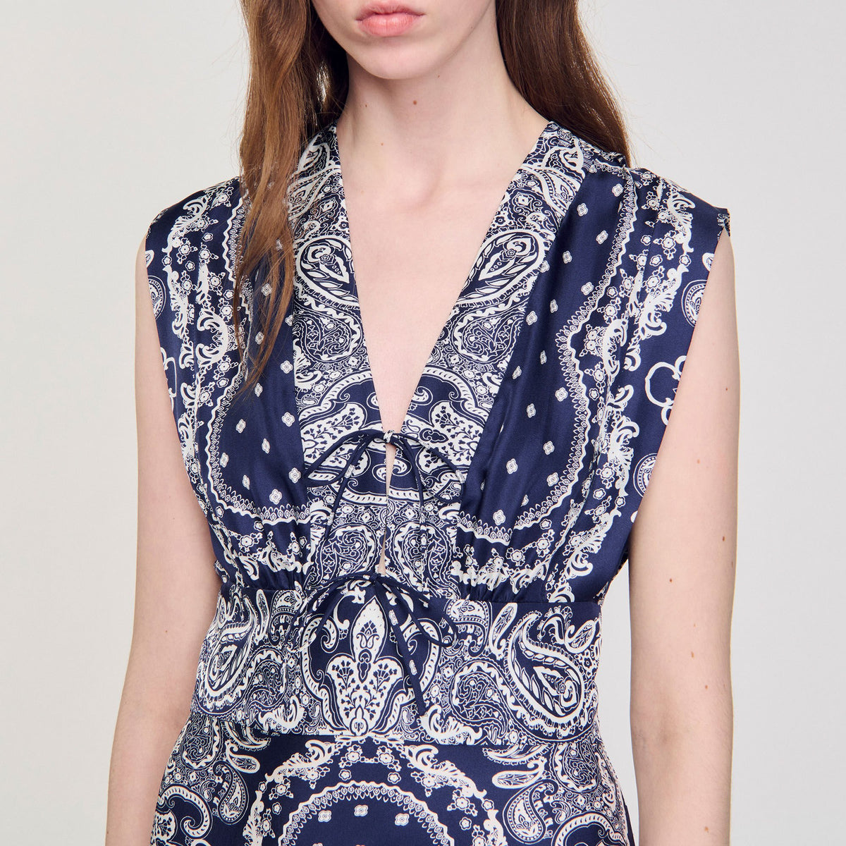 Sandro Bandana-print maxi dress
