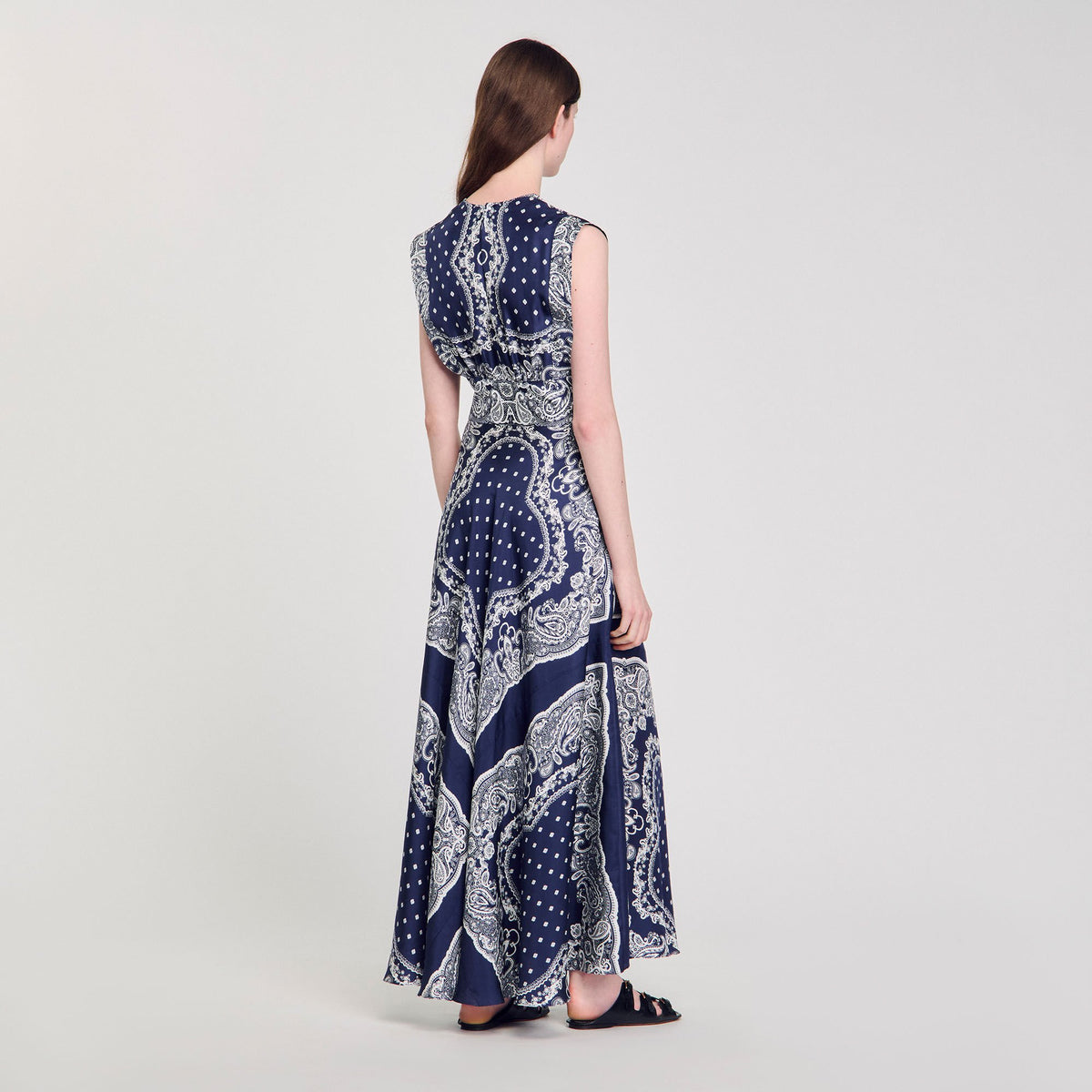 Sandro Bandana-print maxi dress