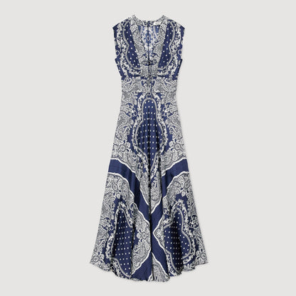 Sandro Bandana-print maxi dress
