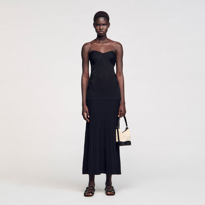 Sandro Bustier knit dress