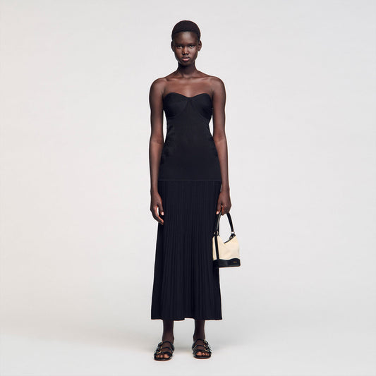 Sandro Bustier knit dress