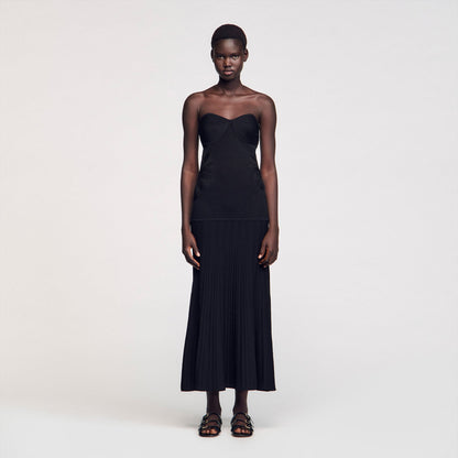 Sandro Bustier knit dress