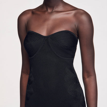 Sandro Bustier knit dress