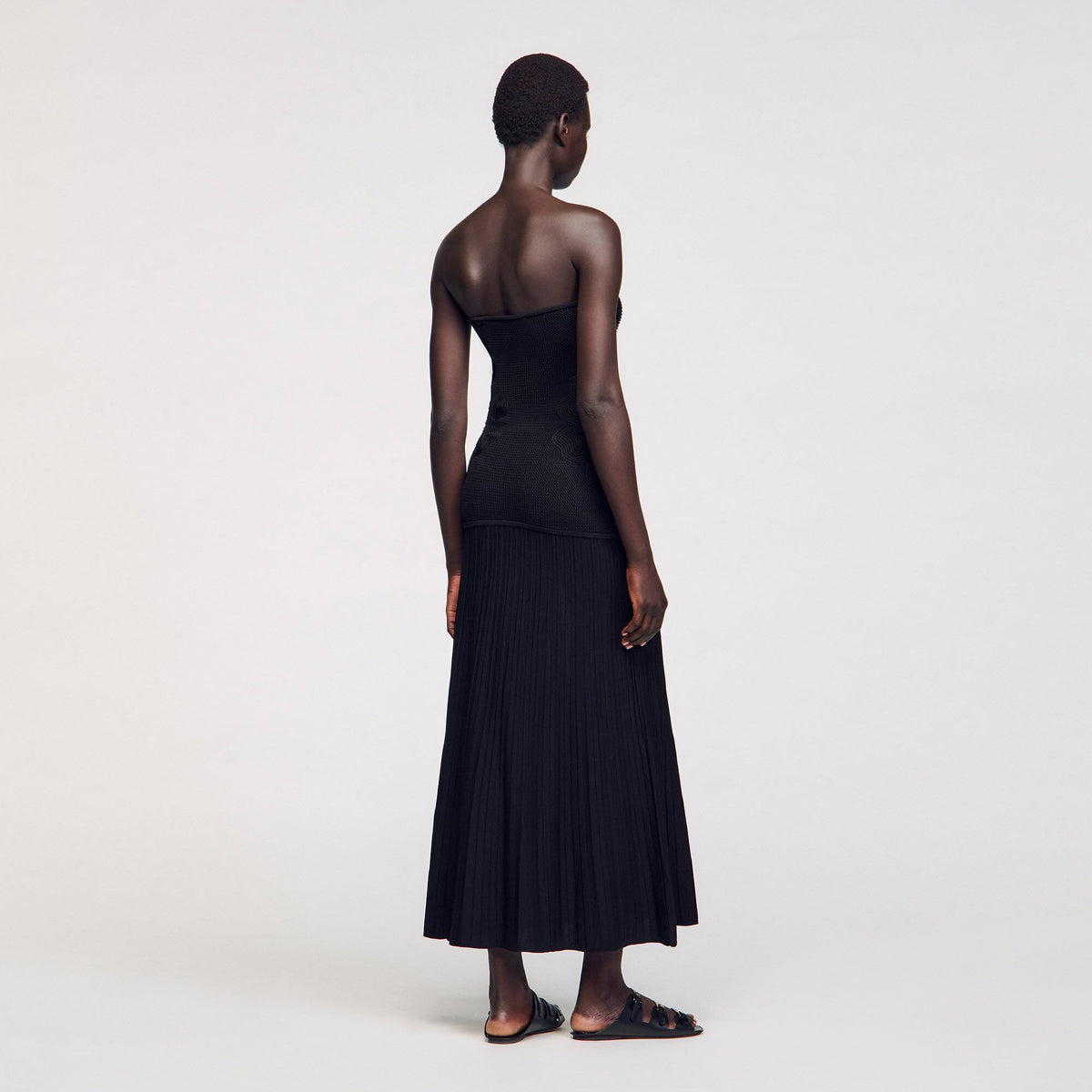 Sandro Bustier knit dress