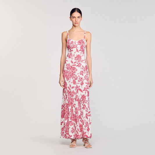 Sandro Floral print maxi dress