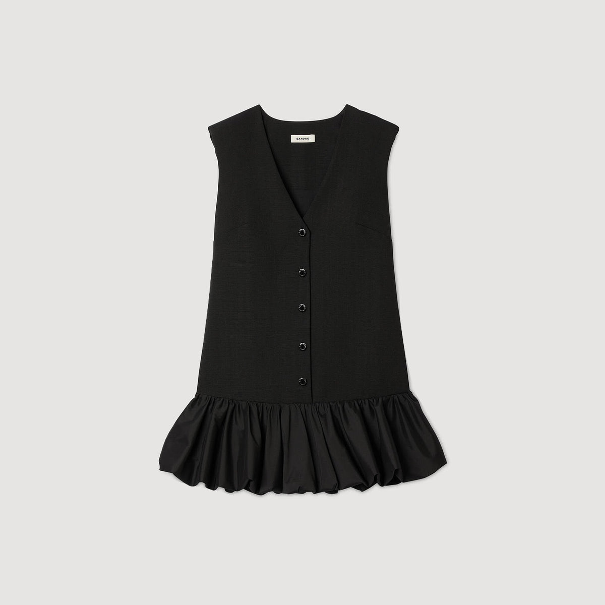 Sandro Mini tailored dress with ruffle
