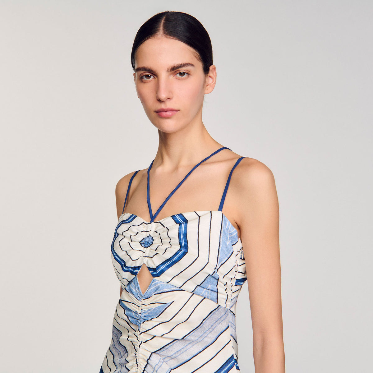 Sandro Spiral-motif maxi dress
