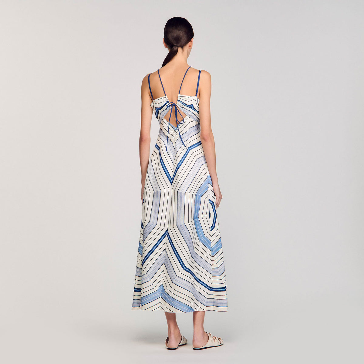 Sandro Spiral-motif maxi dress