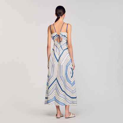 Sandro Spiral-motif maxi dress