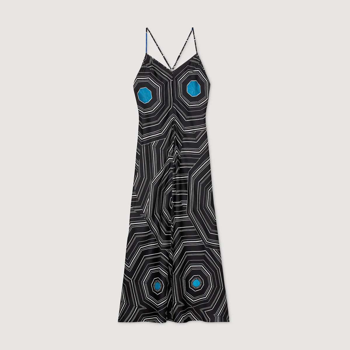 Sandro Patterned silk maxi dress