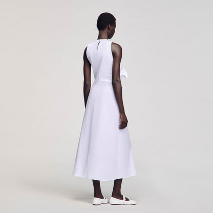 Sandro Ruffled sleeveless maxi dress