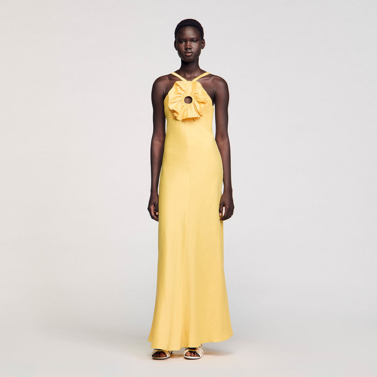 Sandro Floral detail maxi dress