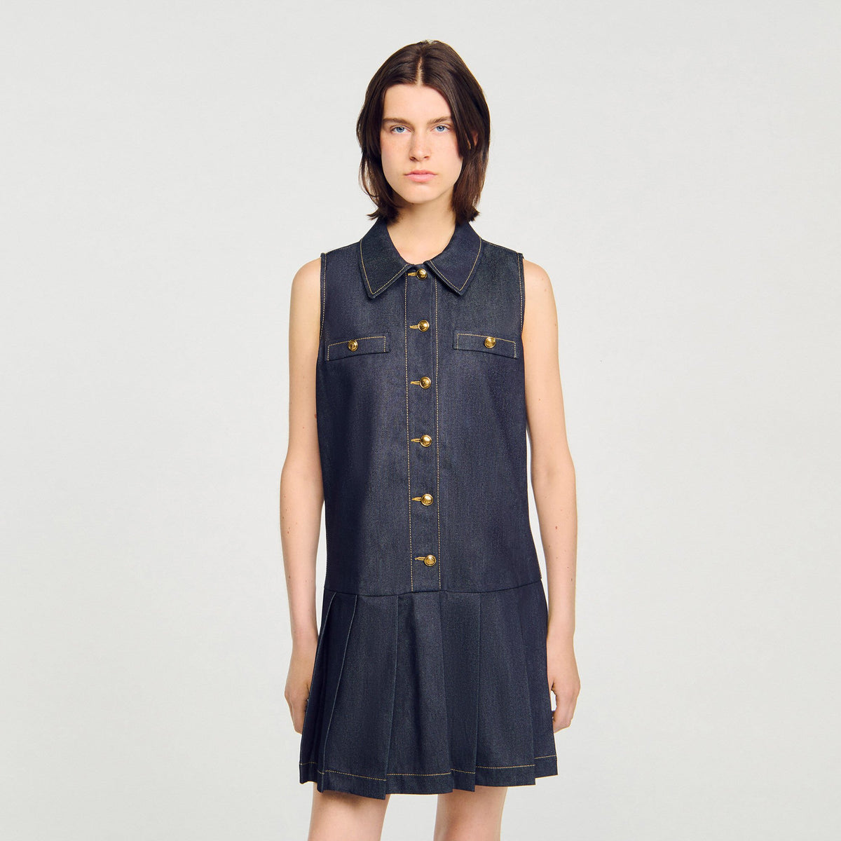 Sandro Mini denim dress
