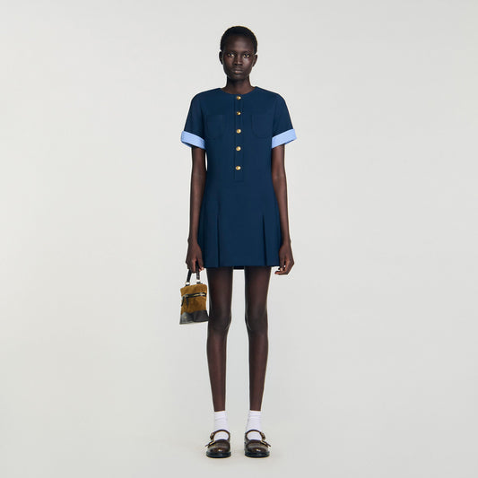 Sandro Mini pleated dress