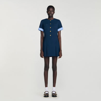 Sandro Mini pleated dress