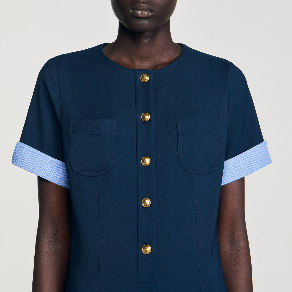 Sandro Mini pleated dress