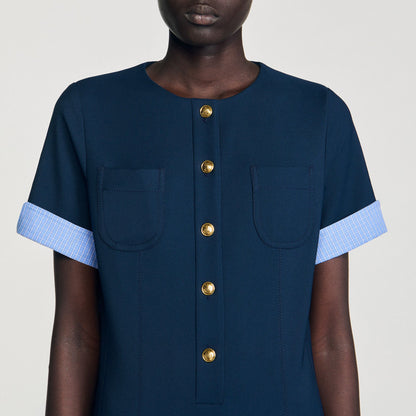 Sandro Mini pleated dress