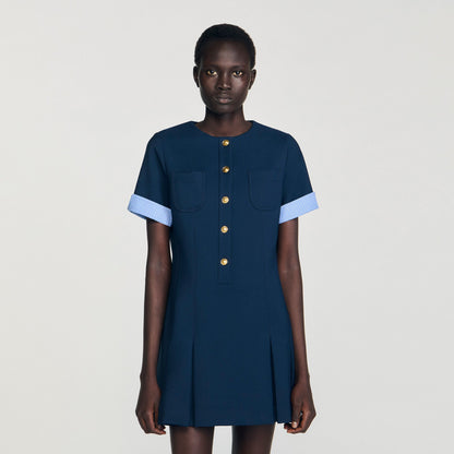 Sandro Mini pleated dress
