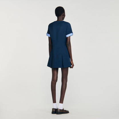 Sandro Mini pleated dress
