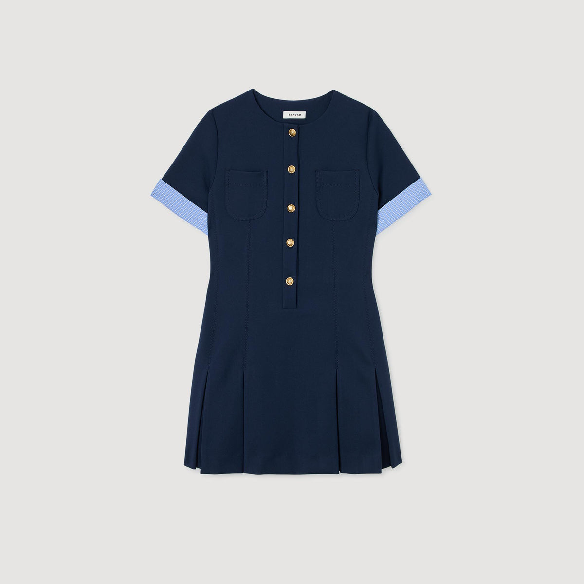 Sandro Mini pleated dress