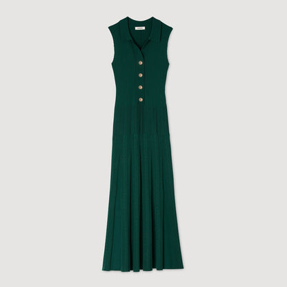 Sandro Knit dress with polo neck