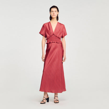 Sandro Scarf print maxi dress