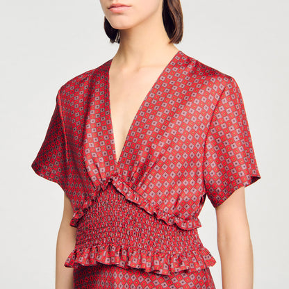 Sandro Scarf print maxi dress
