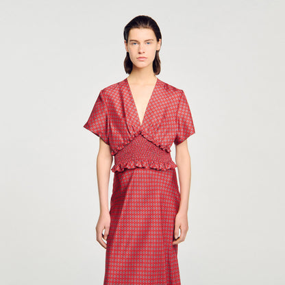 Sandro Scarf print maxi dress