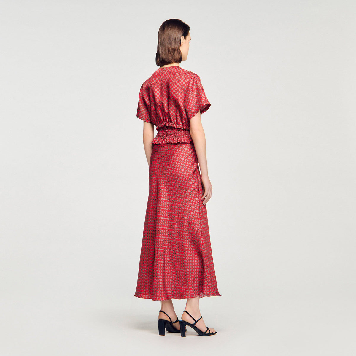 Sandro Scarf print maxi dress