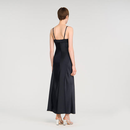 Sandro Satin-effect maxi dress