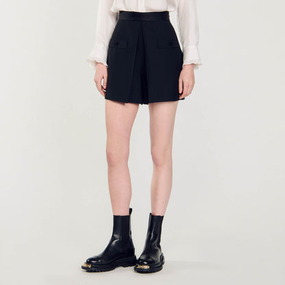 Sandro High-waisted shorts with buttons