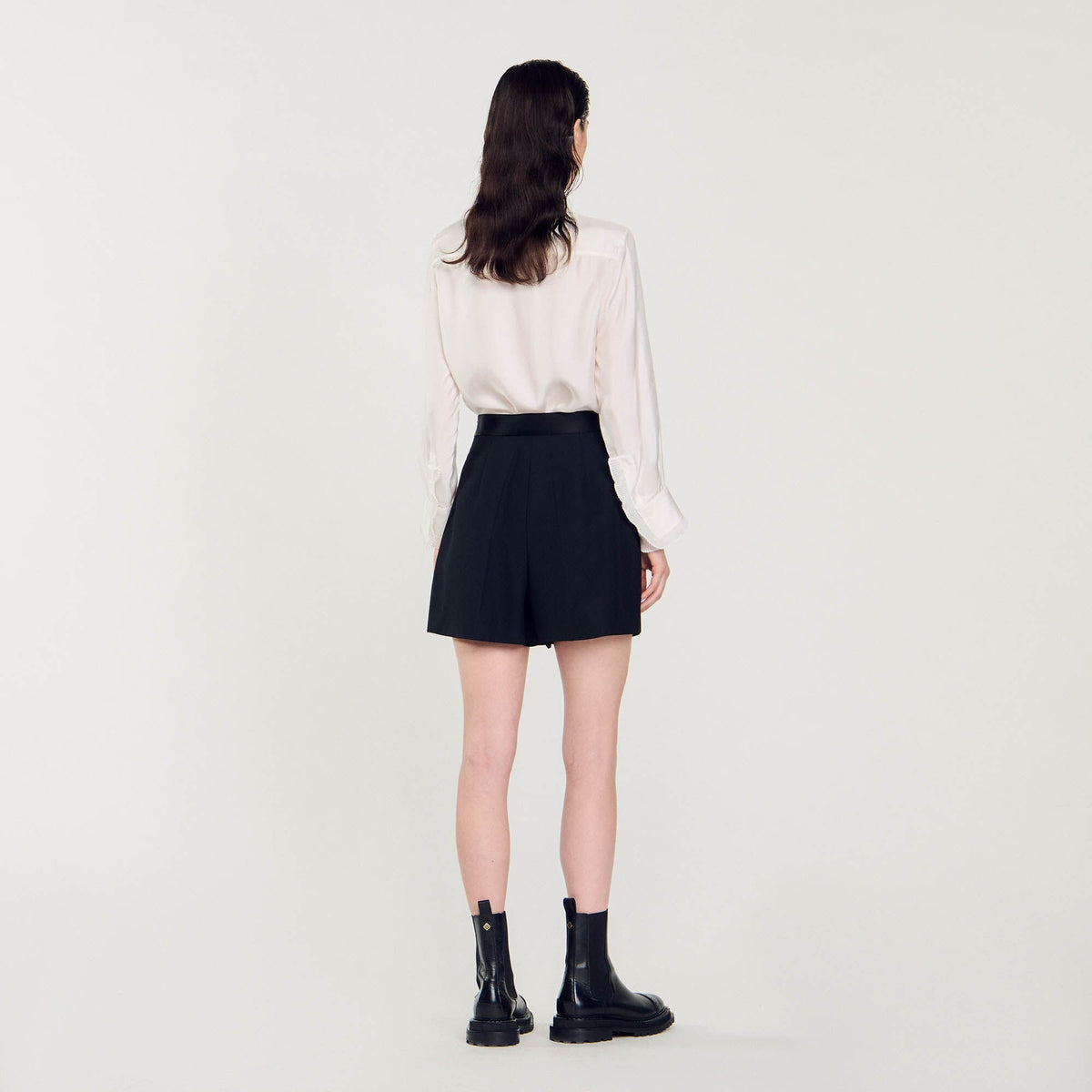 Sandro High-waisted shorts with buttons