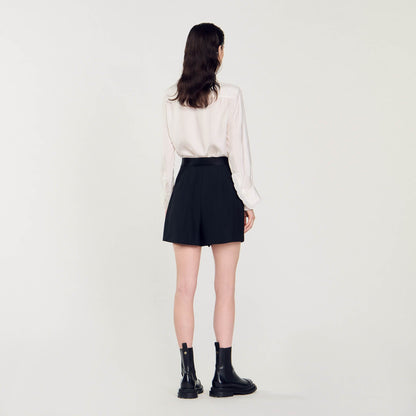 Sandro High-waisted shorts with buttons