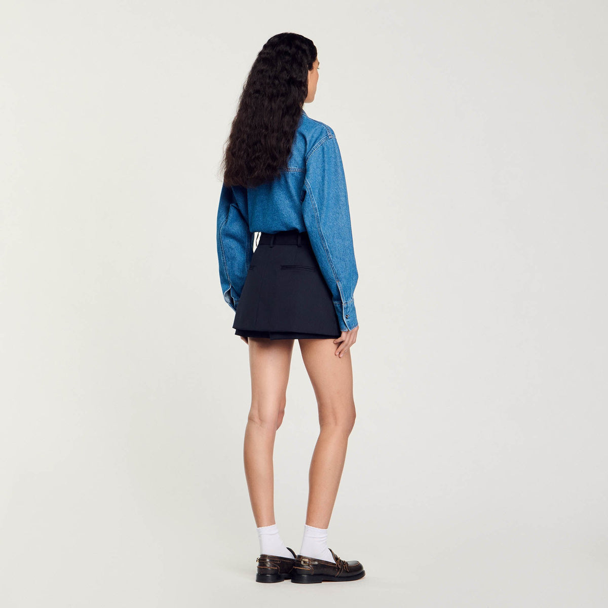 Sandro Skort with decorative belt loops