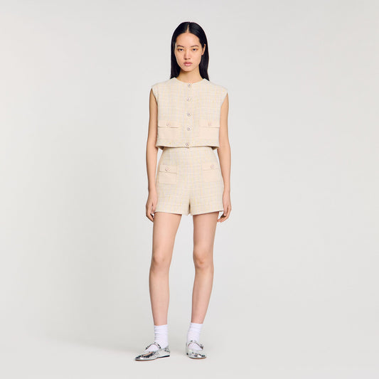 Sandro Decorative tweed shorts