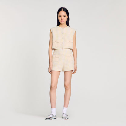 Sandro Decorative tweed shorts