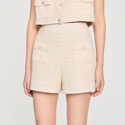 Sandro Decorative tweed shorts