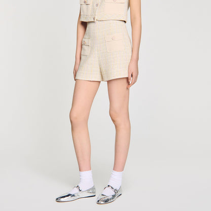 Sandro Decorative tweed shorts