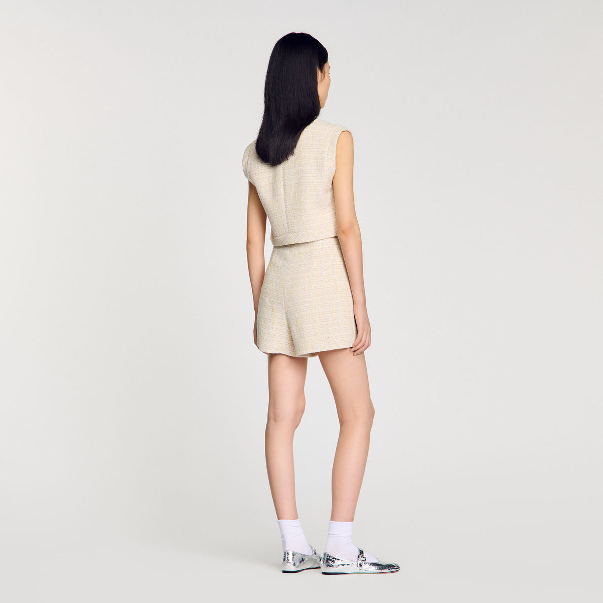 Sandro Decorative tweed shorts