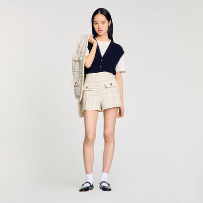 Sandro Decorative tweed shorts