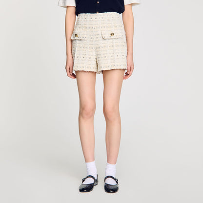 Sandro Decorative tweed shorts