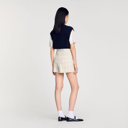 Sandro Decorative tweed shorts
