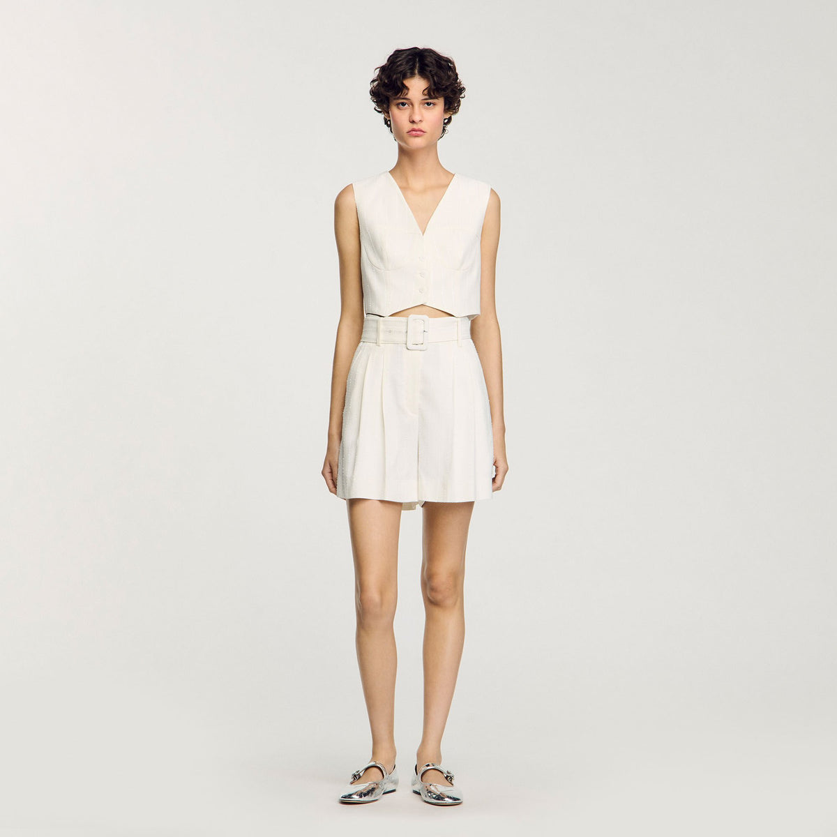 Sandro Sequin high-waisted shorts
