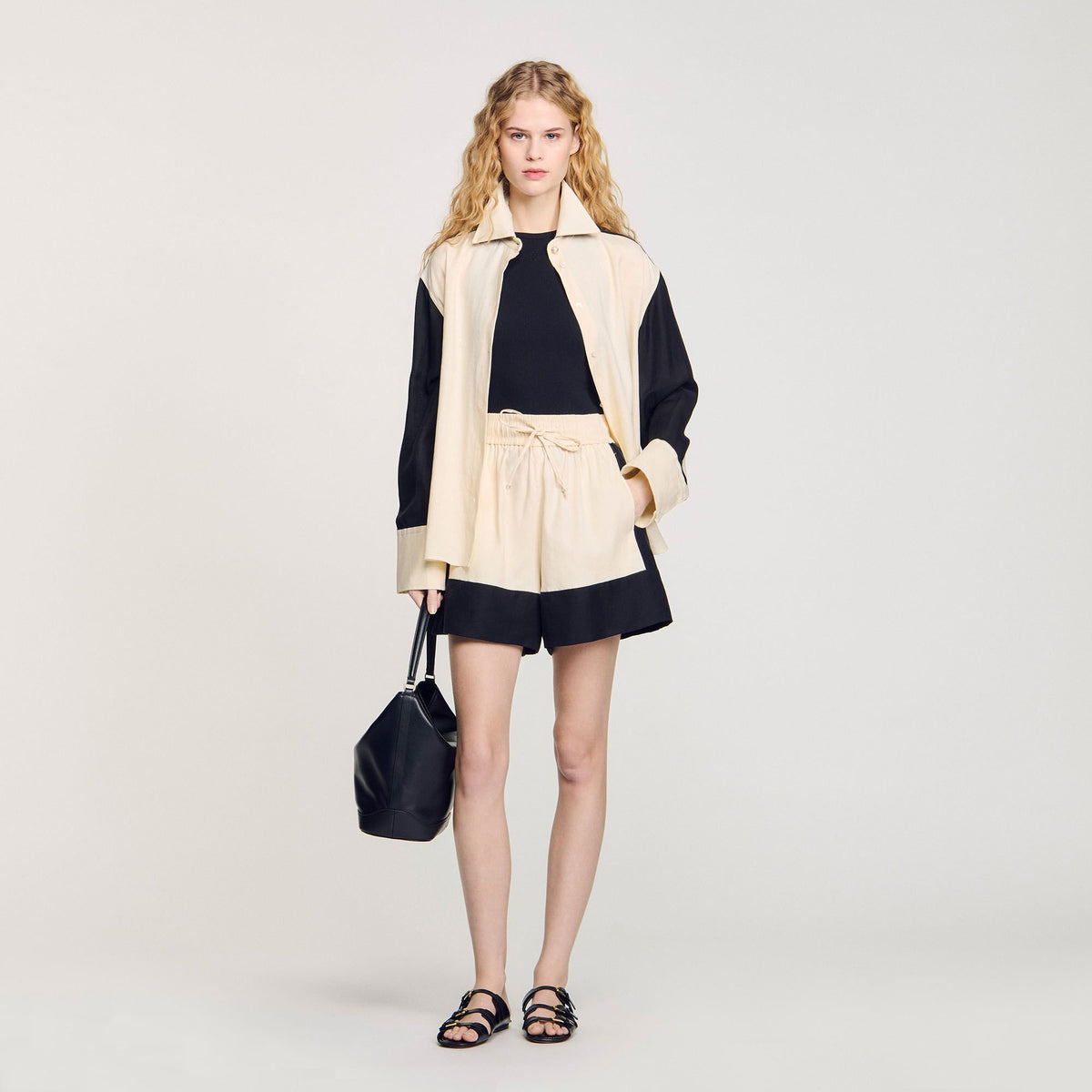 Sandro Two-tone shorts