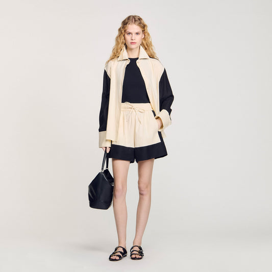 Sandro Two-tone shorts